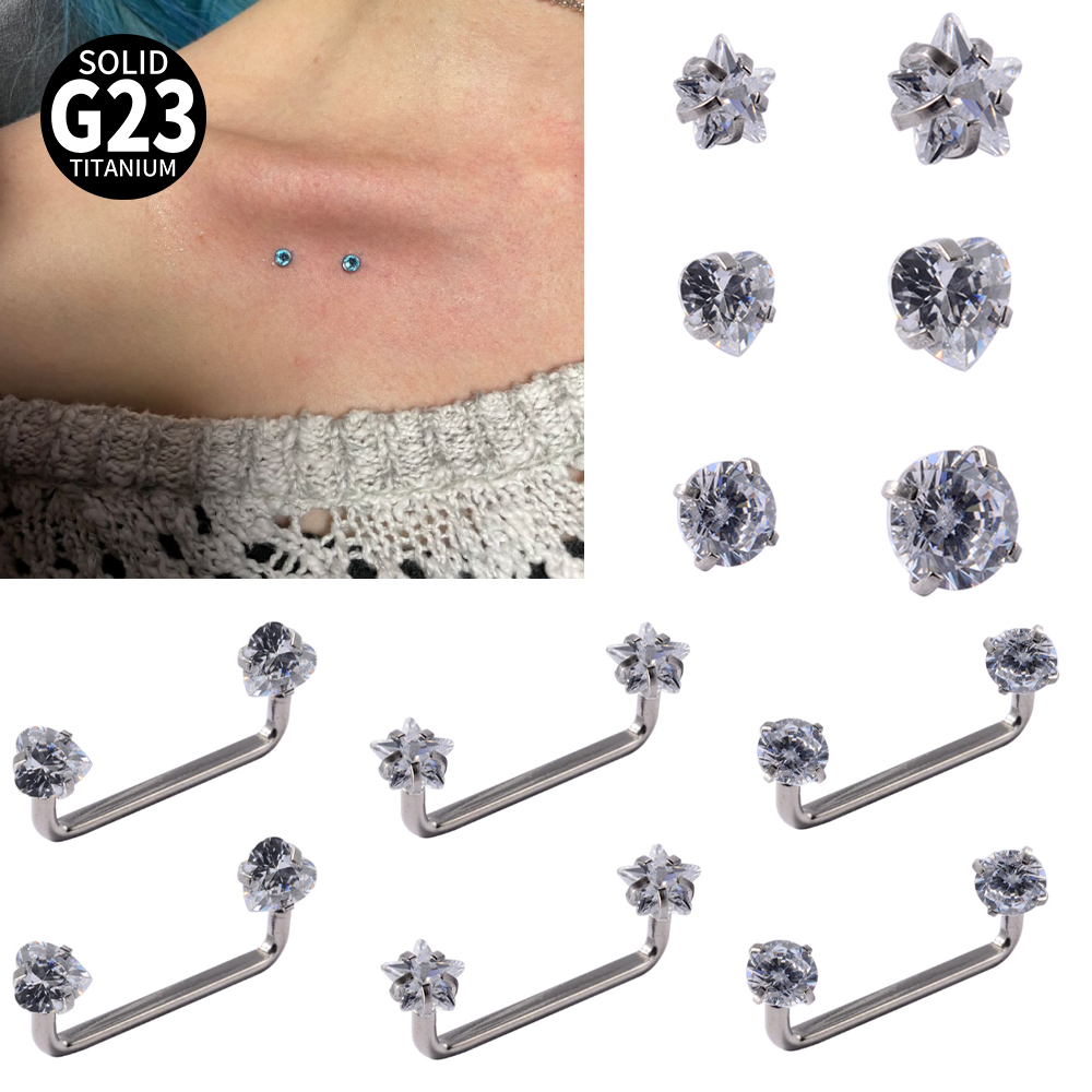 Body Jewelry Implant Grade - 3-1 шт., титановые штанги для пирсинга