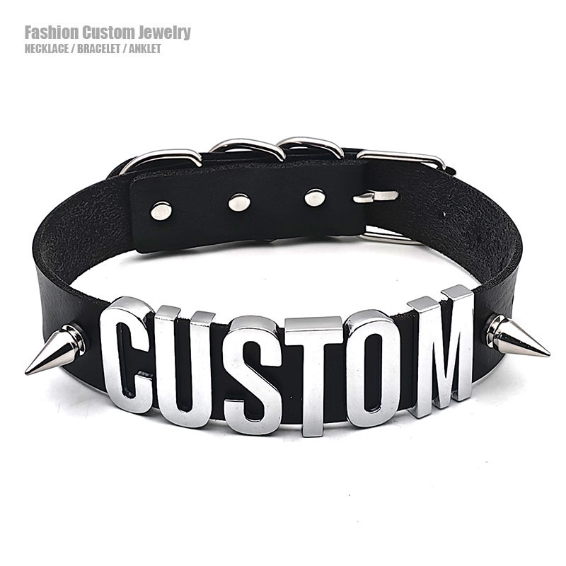 Body Jewelry Goth - Панк - заклепка Настройка алфавитного воротника