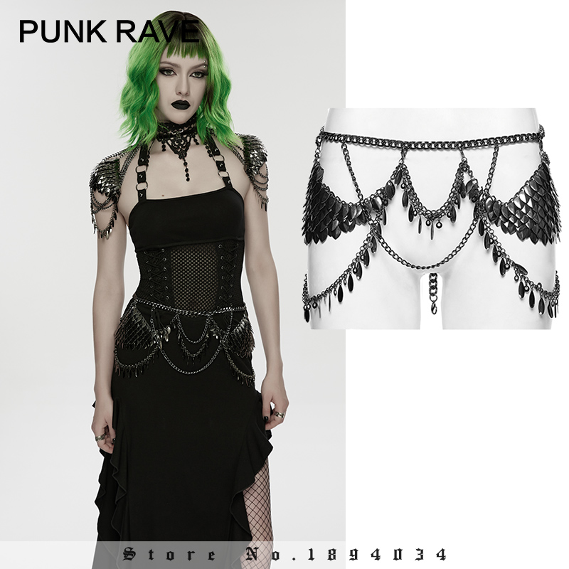 Body Jewelry Metal Types - Женская поясная цепочка PUNK RAVE из
