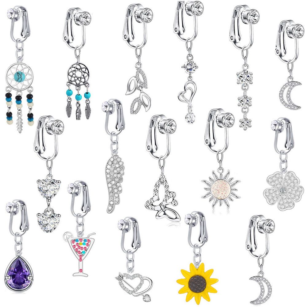Body Jewelry Cartilage Earrings - Искусственная поддельная Бабочка для живота, искусственная