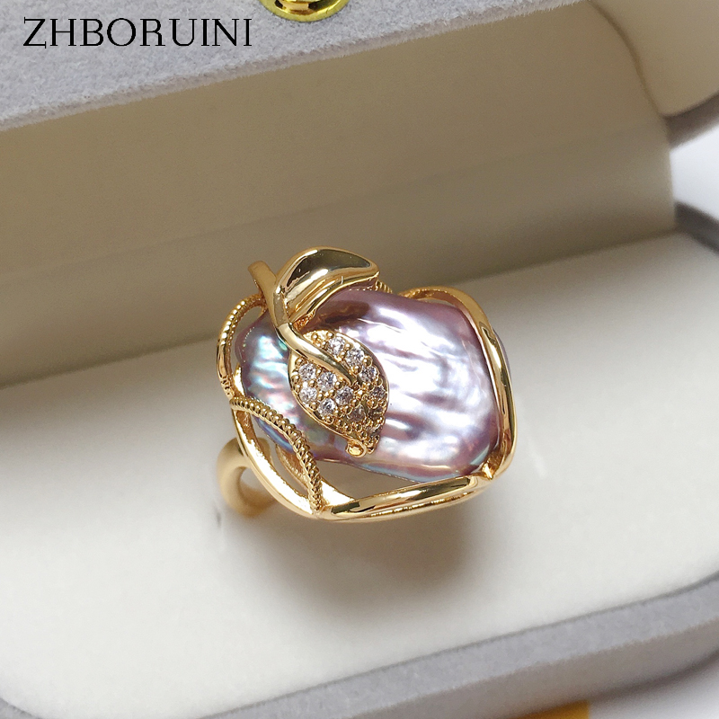 Body Jewelry Wholesale - ZHBORUINI 2024 кольцо с жемчугом в