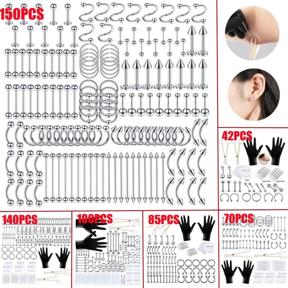 Body Jewelry Piercing - Набор для пирсинга 150/140/85/70/42 предмета: ювелирные