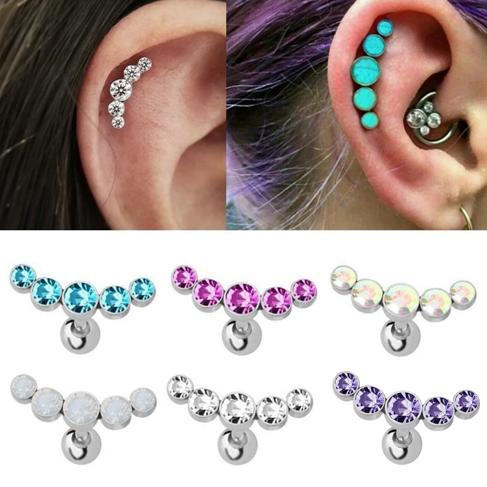 Body Jewelry Cartilage Earrings - 1 шт. Модные серьги-гвоздики 16G с