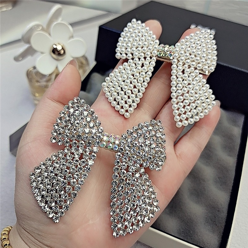 Body Jewelry Wholesale - Стразы, украшенное жемчугом и бантом заколки