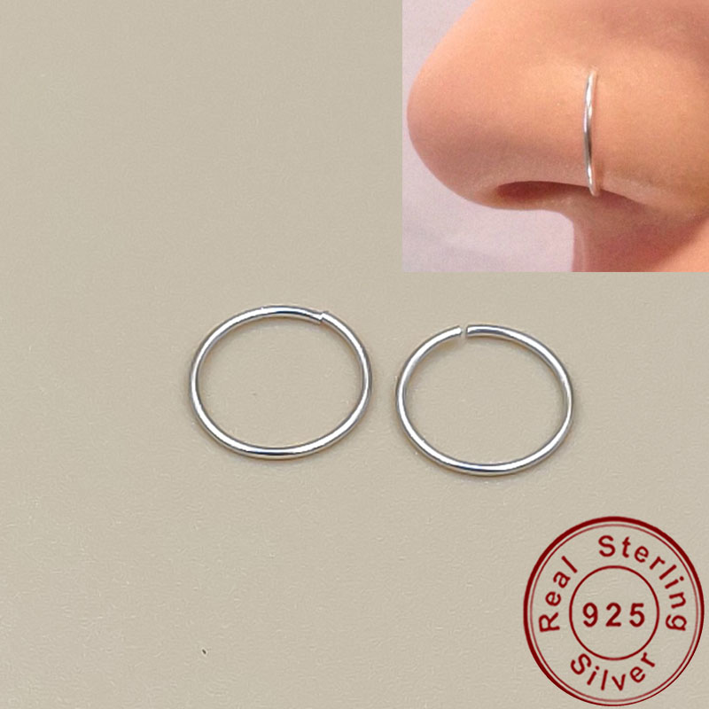 Body Jewelry Cartilage Earrings - Женское кольцо для носа, серебро 925