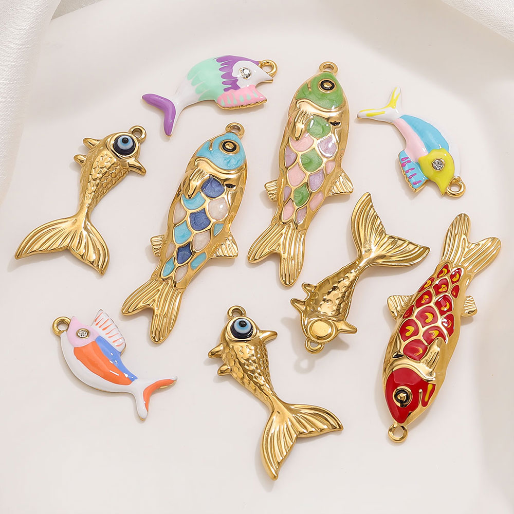 Body Jewelry Wholesale - 2-3 шт., милые золотые эмалированные подвески