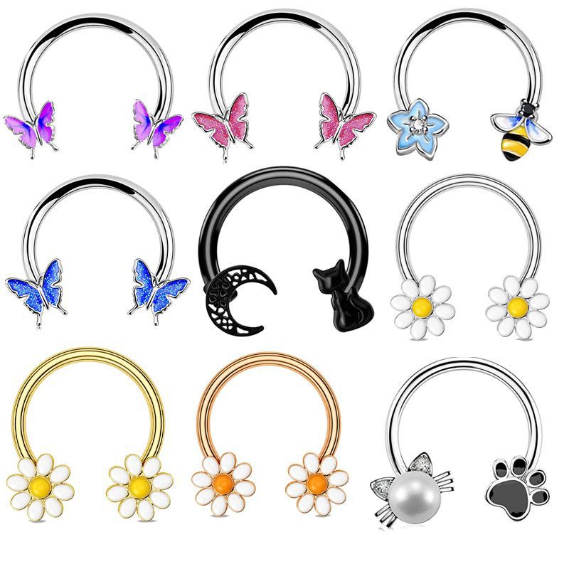Body Jewelry Cartilage Earrings - Кольцо для пирсинга 16G из хирургической