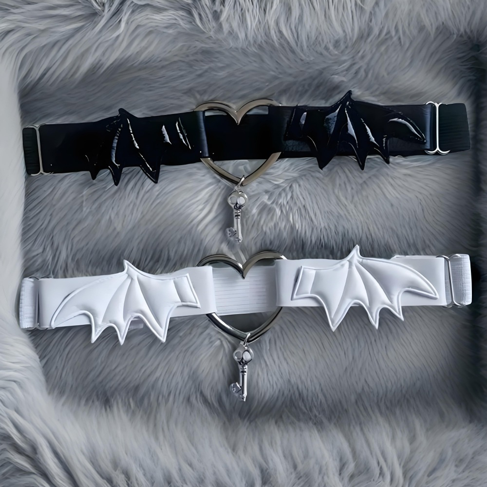 Body Jewelry Goth - Готическая Harajuku, черное сердце, крыло, цепочка