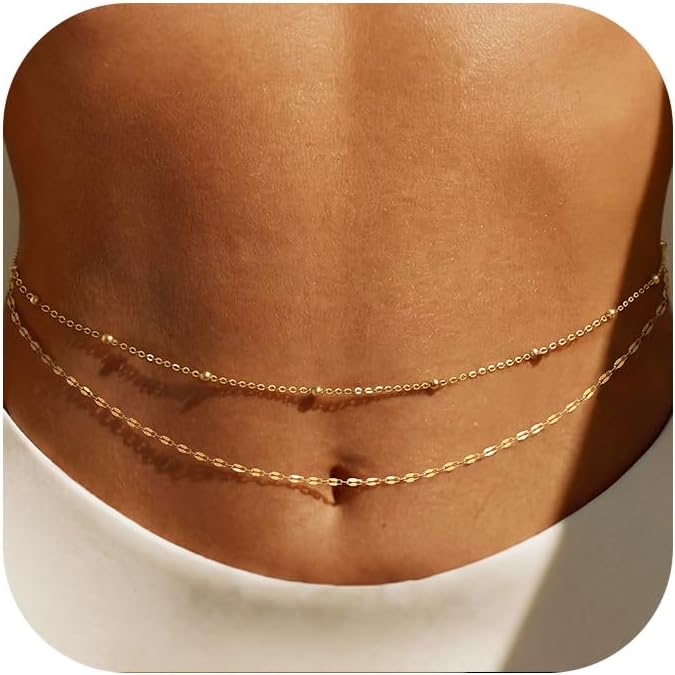 Body Jewelry For Women - Позолоченная цепочка на талию 14K, многослойные
