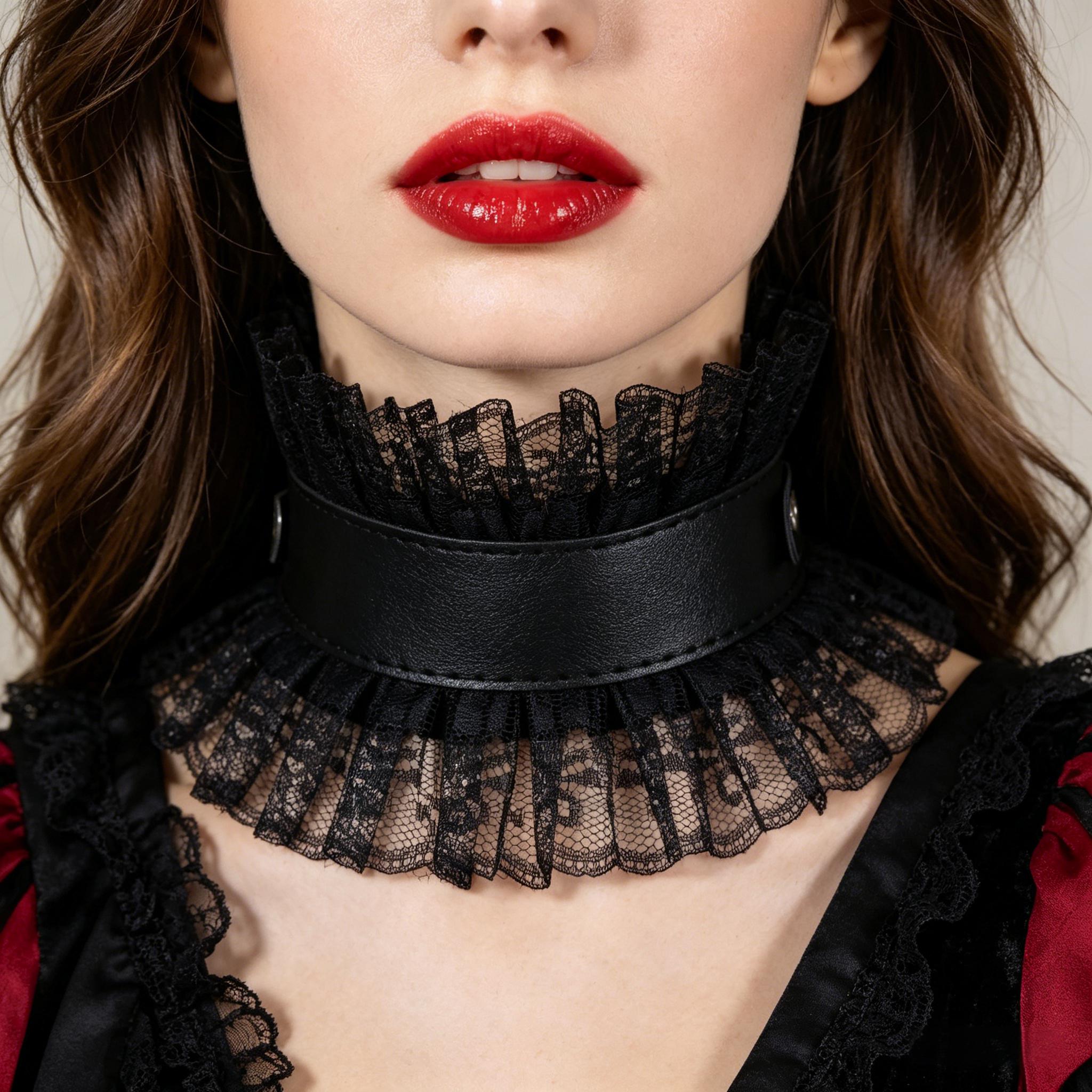 Body Jewelry Goth - Женский винтажный готический чокер-воротник из искусственной
