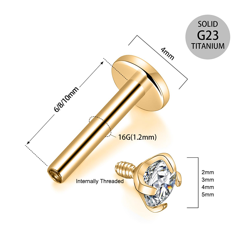 Серьги-гвоздики из титана 16G  – обзор и цена Body Jewelry Cartilage Earrings