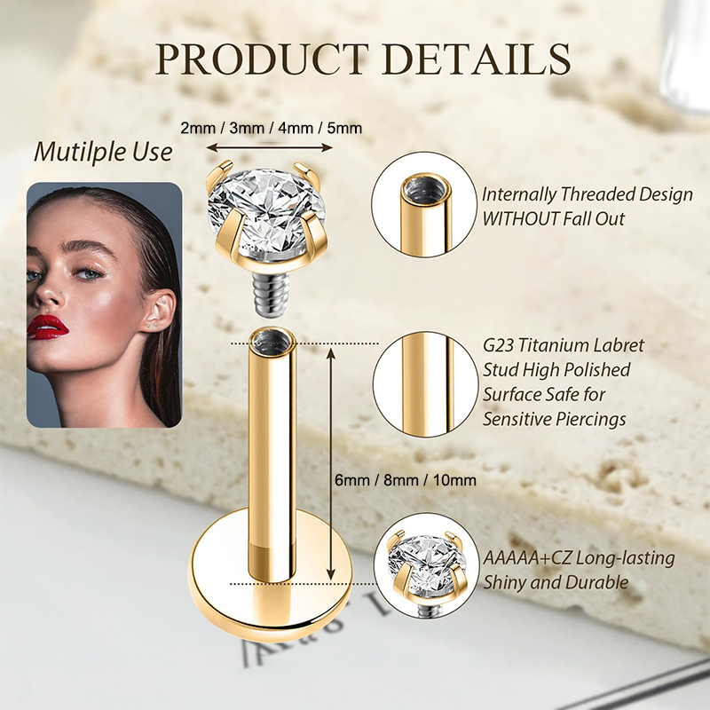 Серьги-гвоздики из титана 16G  – обзор и цена Body Jewelry Cartilage Earrings