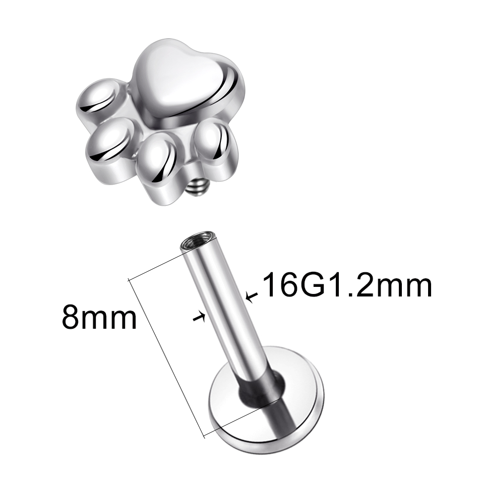 1 шт., серьги-гвоздики из тита – обзор и цена Body Jewelry Implant Grade