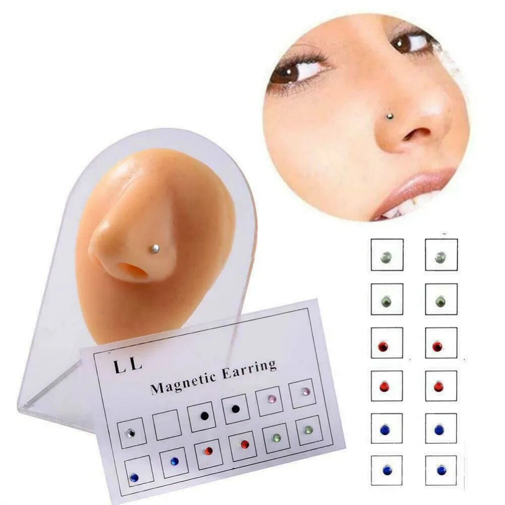 12 шт./карта поддельный дерьмо – обзор и цена Body Jewelry Cartilage Earrings