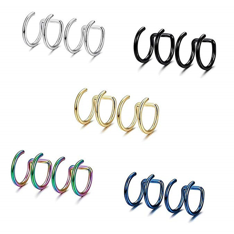 2 шт. клипсы-каффы из нержавею – обзор и цена Body Jewelry Cartilage Earrings