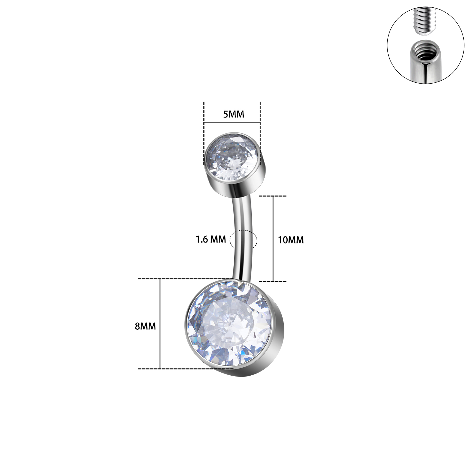 Пирсинг для пупка из титана G2 – обзор и цена Body Jewelry Implant Grade