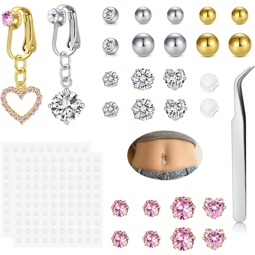 Золотистые клипсы-бабочки для  – обзор и цена Body Jewelry Piercing