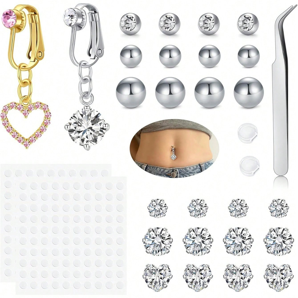 Золотистые клипсы-бабочки для  – обзор и цена Body Jewelry Piercing