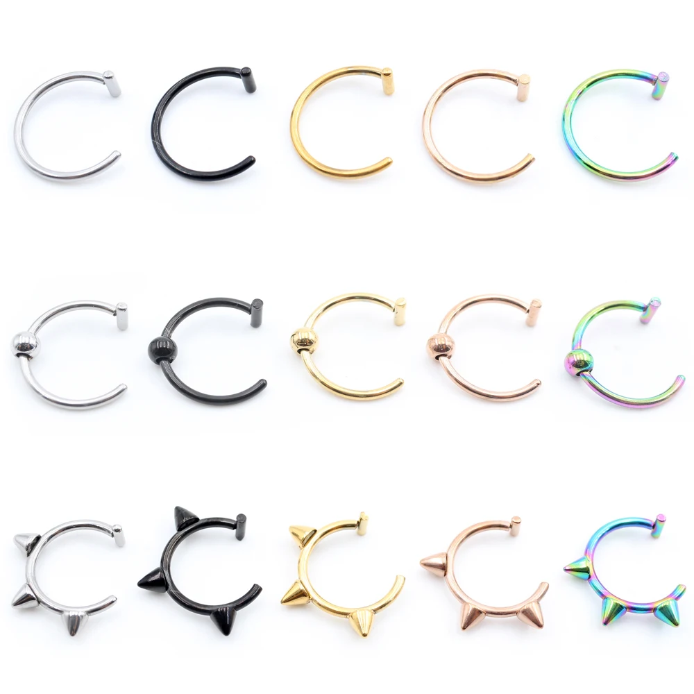 Цельное кольцо в носу из нержа – обзор и цена Body Jewelry Metal Types