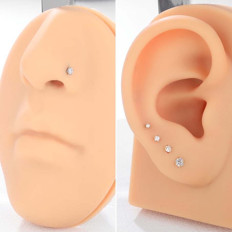 1/5 шт. титановые серьги-гвозд – обзор и цена Body Jewelry Implant Grade