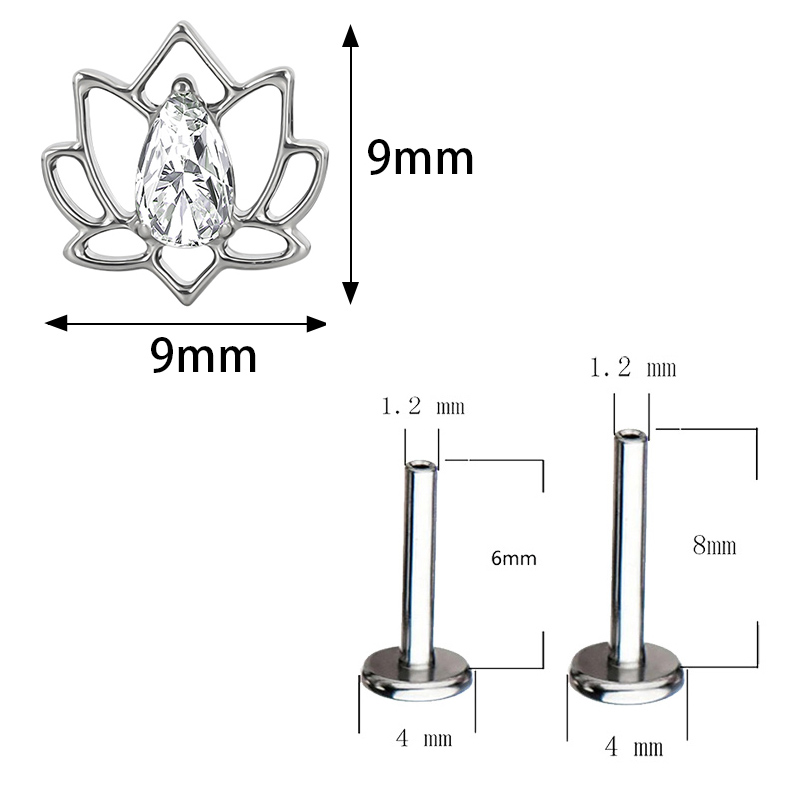 ASTM F136 Титановые серьги-гво – обзор и цена Body Jewelry Factory